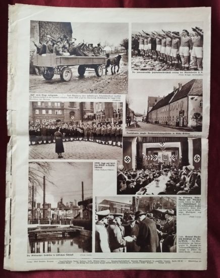 Zadní strana novin Illustrierte Deutsche Woche