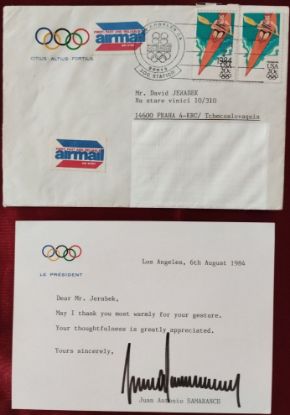 Oficiální dopis s podpisem Juana Antonia Samaranche