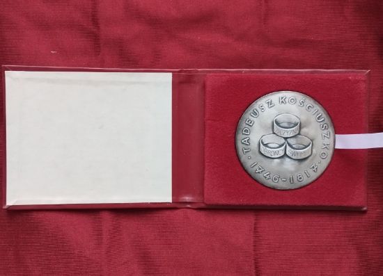 Pamětní medaile k 150. výročí úmrtí Tadeusze Kościuszka