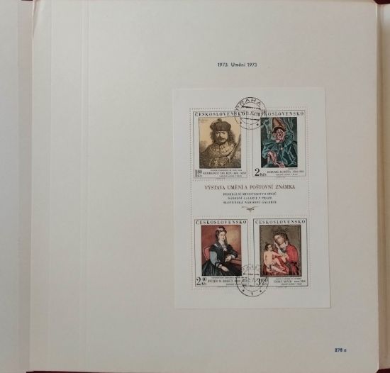 Album známek vydaných v Československu za rok 1973