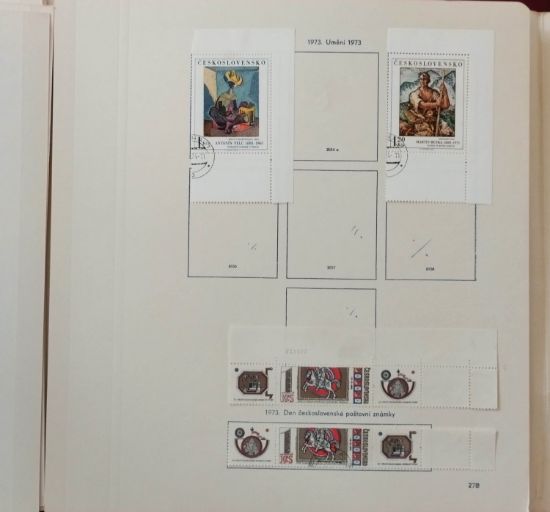 Album známek vydaných v Československu za rok 1973