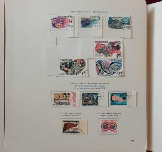 Album známek vydaných v Československu za rok 1973