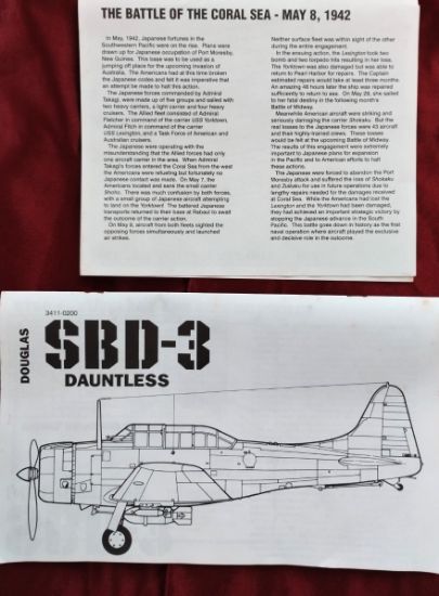 Plastový model letadla SBD-3 Dauntless v měřítku 1:48