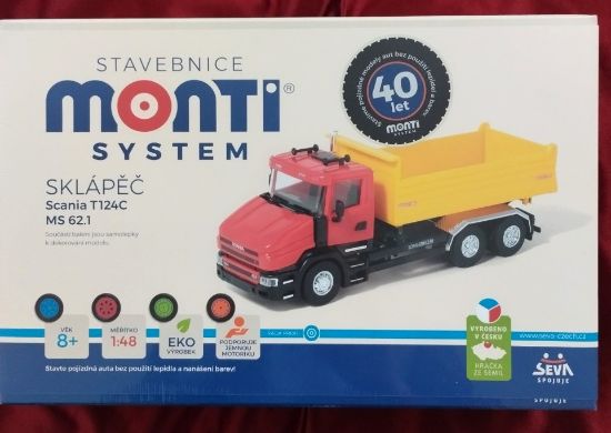 Model nákladního automobilu Monti System MS 62.1 Scania T124C v měřítku 1:48