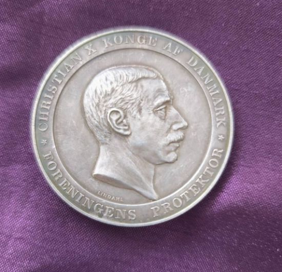 Stříbrná medaile na počest krále dánského krále Kristiána X.