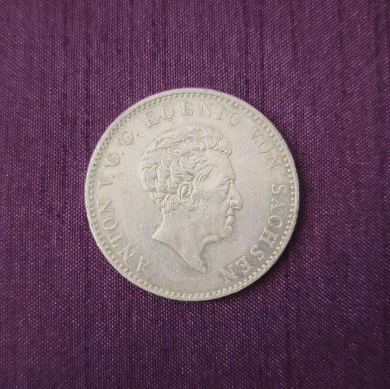 Stříbrná mince 1 Thaler (1 tolar) z roku 1836 z Království saského
