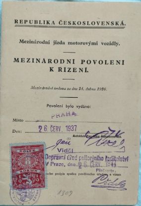 Mezinárodní povolení k řízení, rok 1937